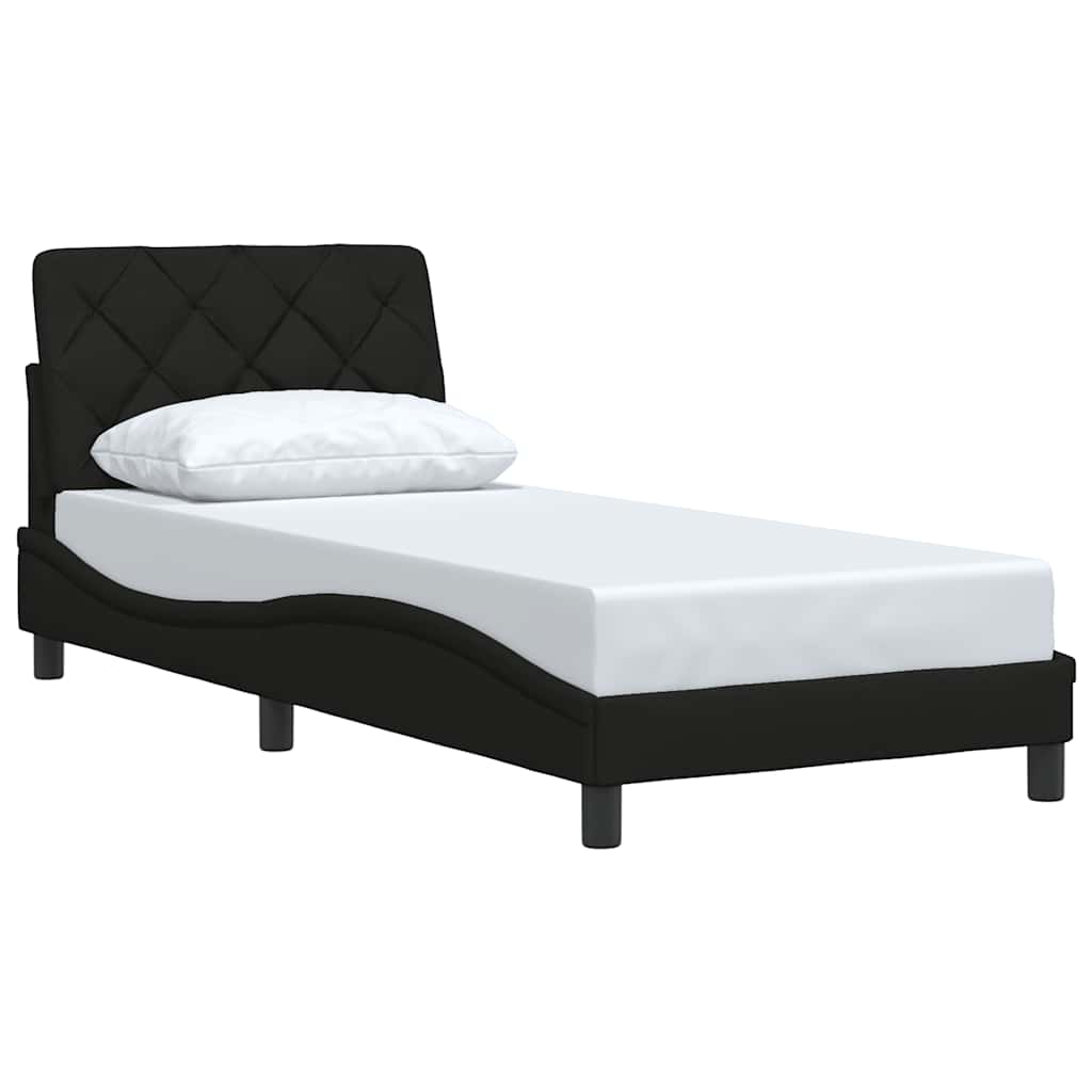 sengeramme uden madras 80x200 cm stof sort