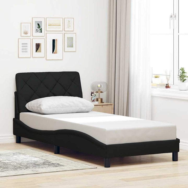 sengeramme uden madras 80x200 cm stof sort