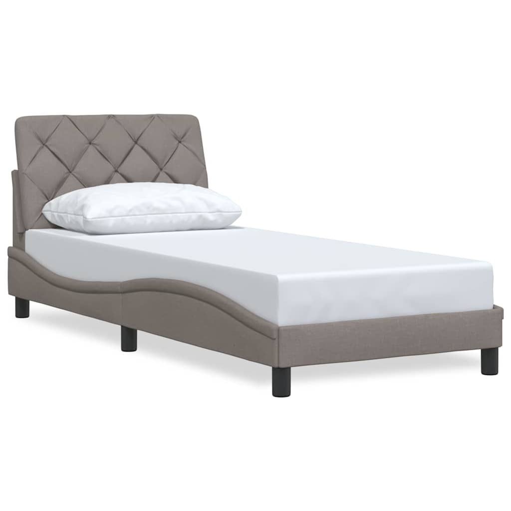 sengeramme uden madras 80x200 cm stof gråbrun