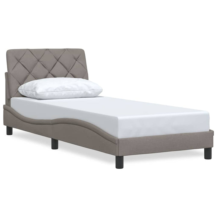 sengeramme uden madras 80x200 cm stof gråbrun