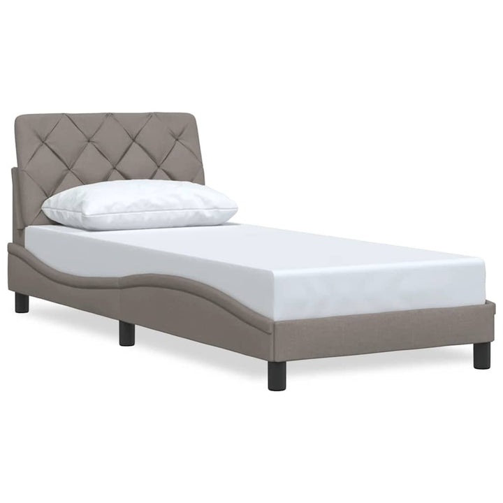 sengeramme uden madras 90x190 cm stof gråbrun