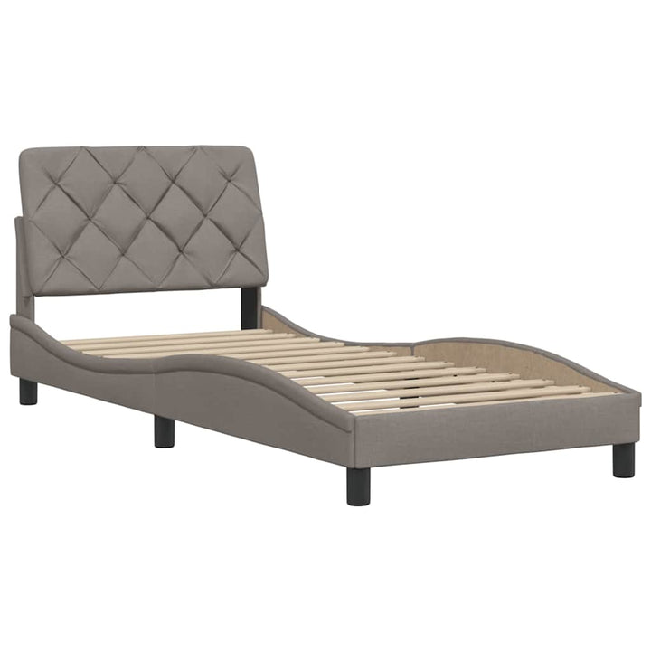 sengeramme uden madras 90x190 cm stof gråbrun