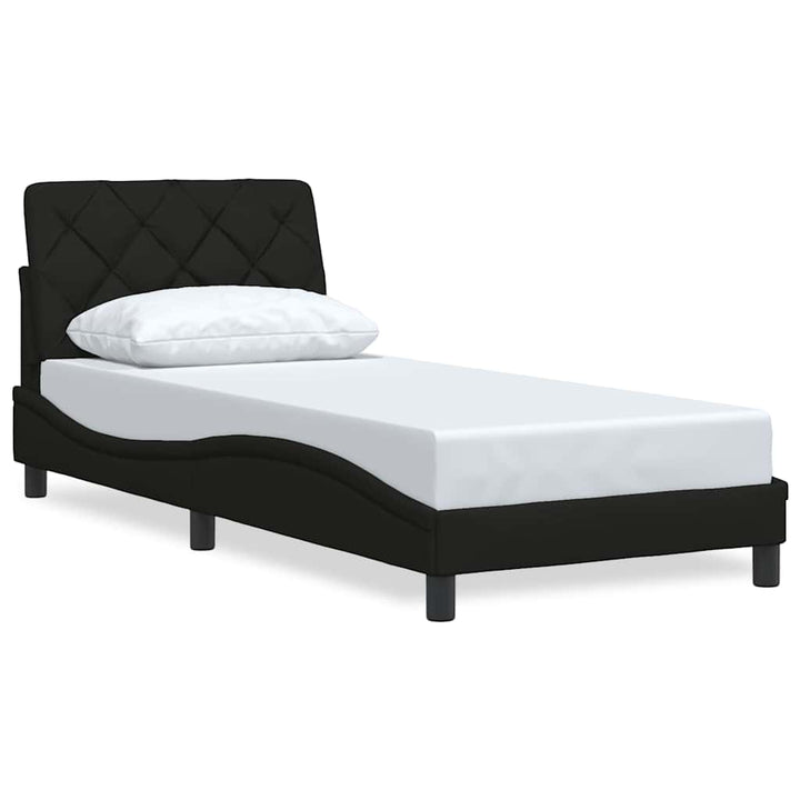 sengeramme uden madras 90x200 cm stof sort