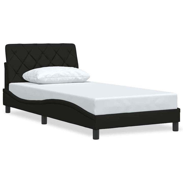 Sengeramme uden madras Sort 100x200 cm Stof