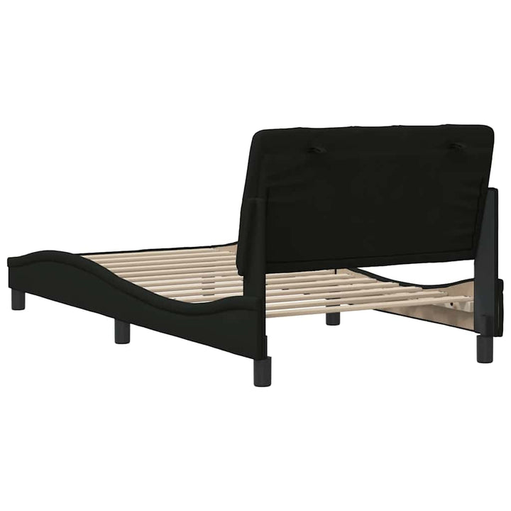 Sengeramme uden madras Sort 100x200 cm Stof