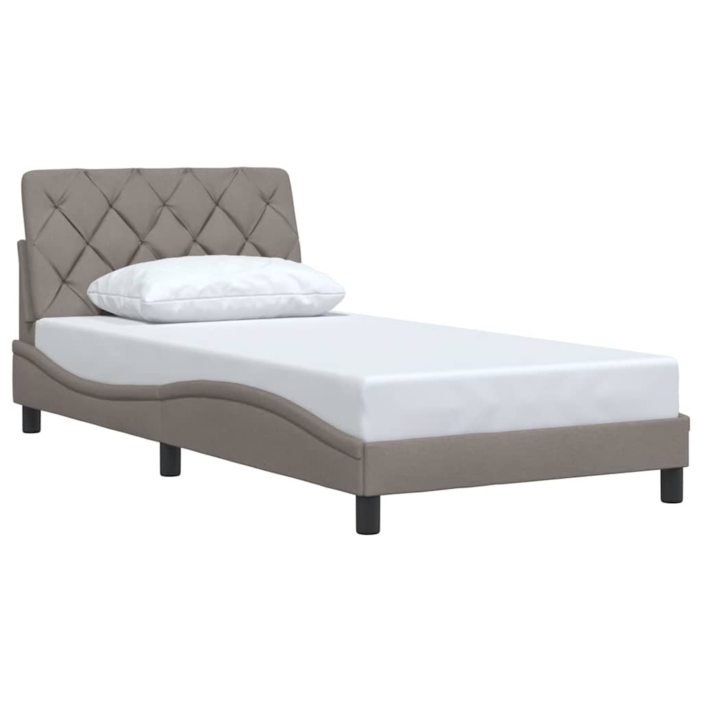 Sengeramme uden madras Taupe 100x200 cm Stof
