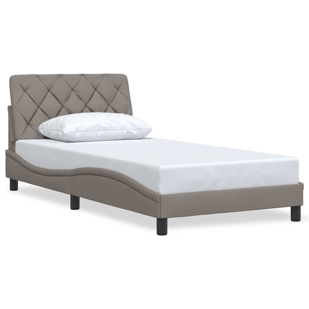 Sengeramme uden madras Taupe 100x200 cm Stof