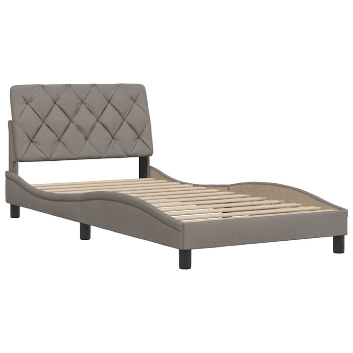 Sengeramme uden madras Taupe 100x200 cm Stof