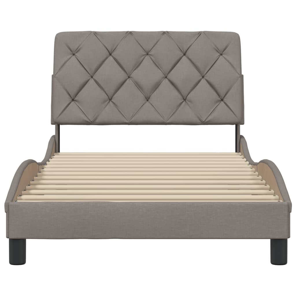 Sengeramme uden madras Taupe 100x200 cm Stof
