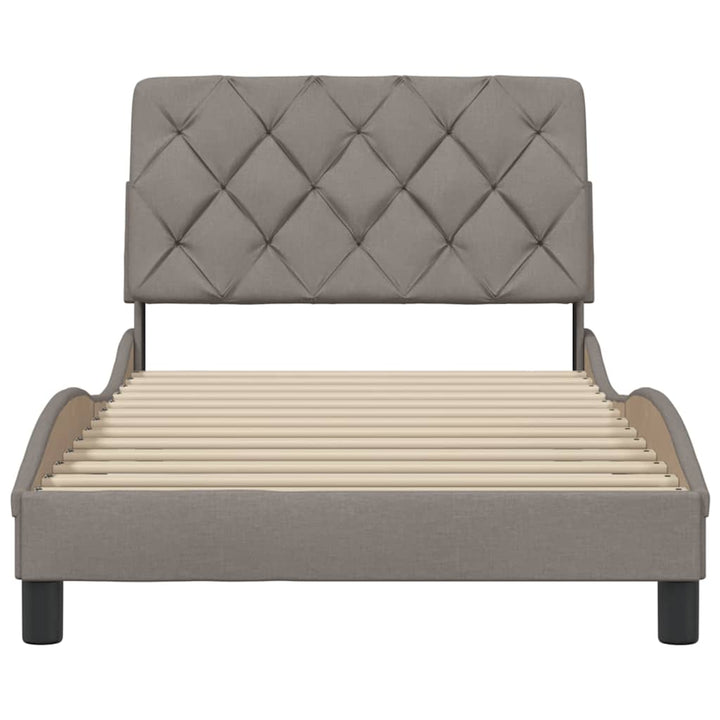 Sengeramme uden madras Taupe 100x200 cm Stof