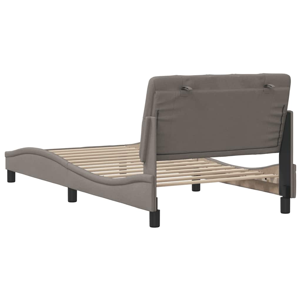 Sengeramme uden madras Taupe 100x200 cm Stof