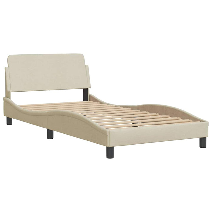 Sengeramme uden madras Creme 100x200 cm Stof