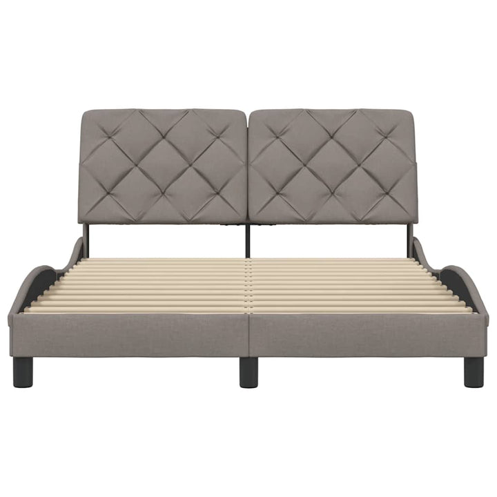 Sengeramme uden madras Taupe 120x200 cm Stof