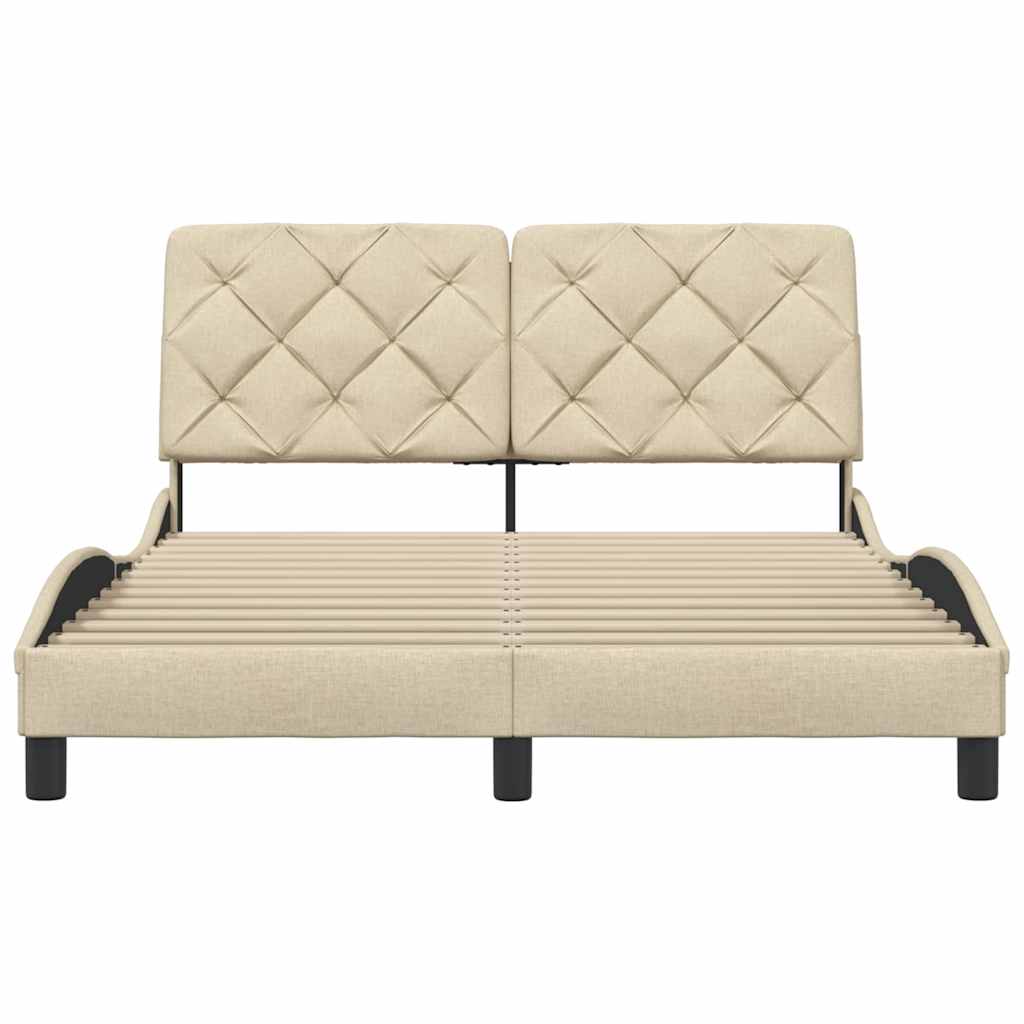 Sengeramme uden madras Creme 120x200 cm Stof