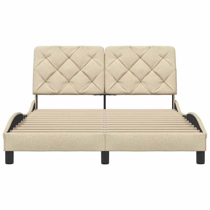 Sengeramme uden madras Creme 120x200 cm Stof