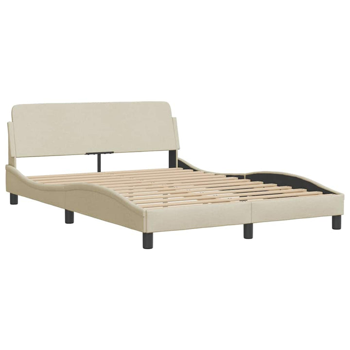 Sengeramme uden madras Creme 120x200 cm Stof