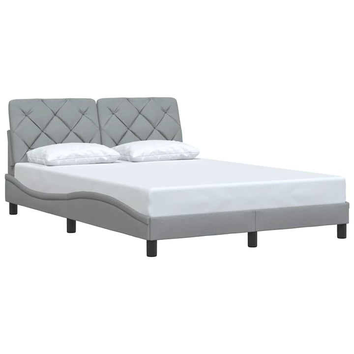 sengeramme uden madras 140x190 cm stof lysegrå