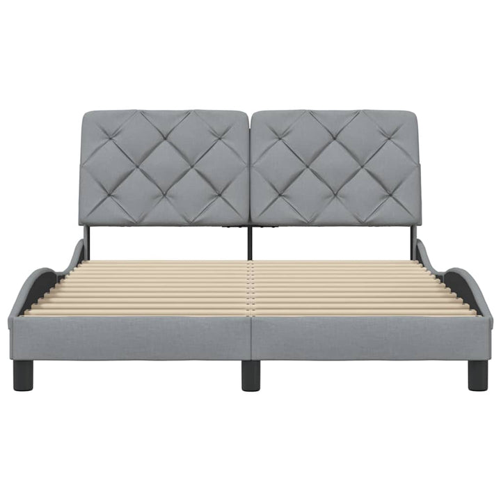 sengeramme uden madras 140x190 cm stof lysegrå