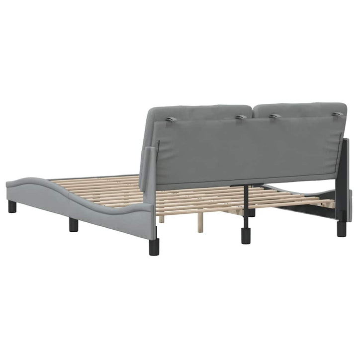 sengeramme uden madras 140x190 cm stof lysegrå