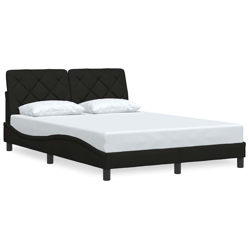 sengeramme uden madras 140x190 cm stof sort