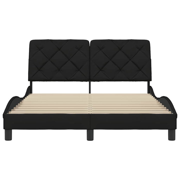 sengeramme uden madras 140x190 cm stof sort