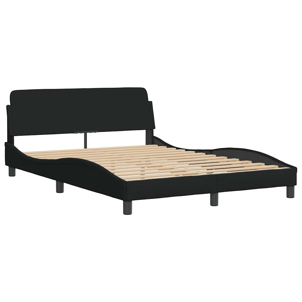 sengeramme uden madras 140x190 cm stof sort
