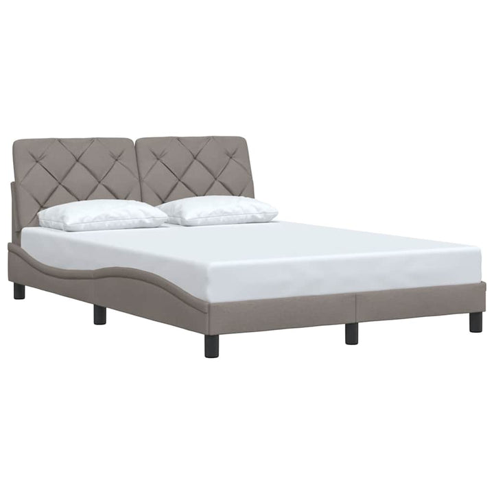 sengeramme uden madras 140x190 cm stof gråbrun