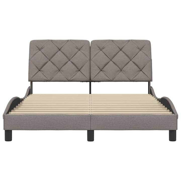 sengeramme uden madras 140x190 cm stof gråbrun