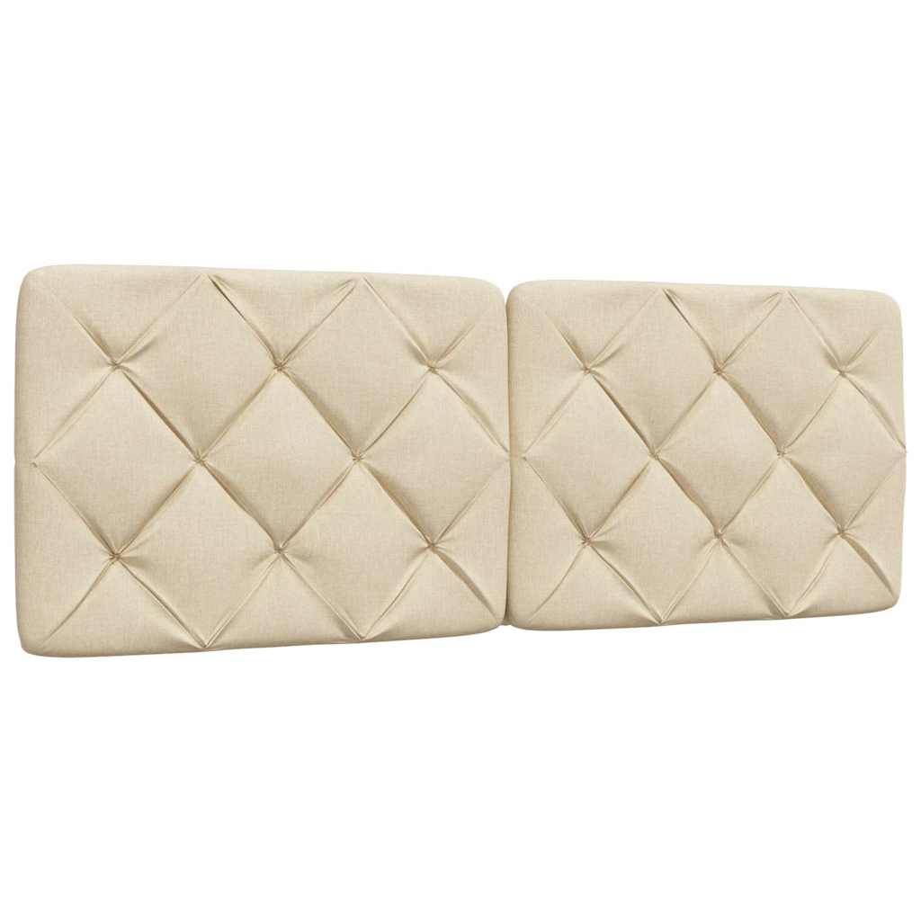 sengeramme uden madras 140x190 cm stof cremefarvet