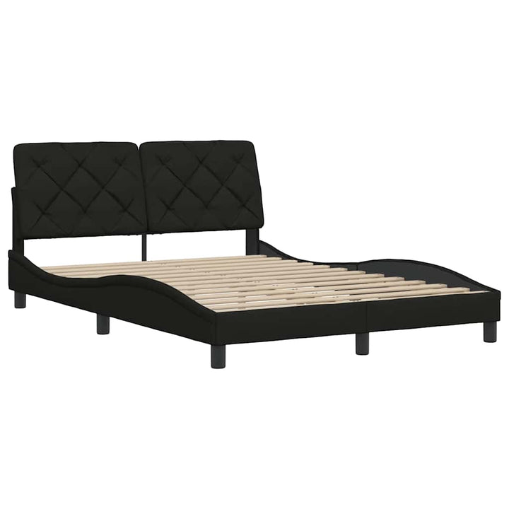 sengeramme uden madras 140x200 cm stof sort