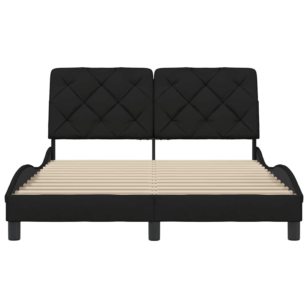 sengeramme uden madras 140x200 cm stof sort