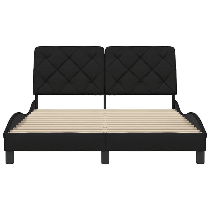 sengeramme uden madras 140x200 cm stof sort