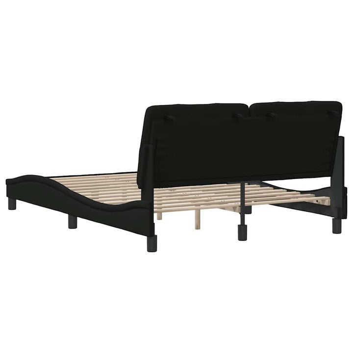 sengeramme uden madras 140x200 cm stof sort