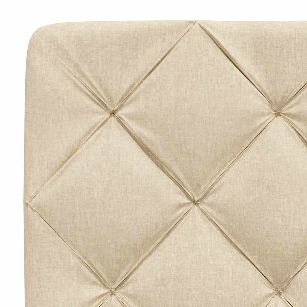 sengeramme uden madras 160x200 cm stof cremefarvet