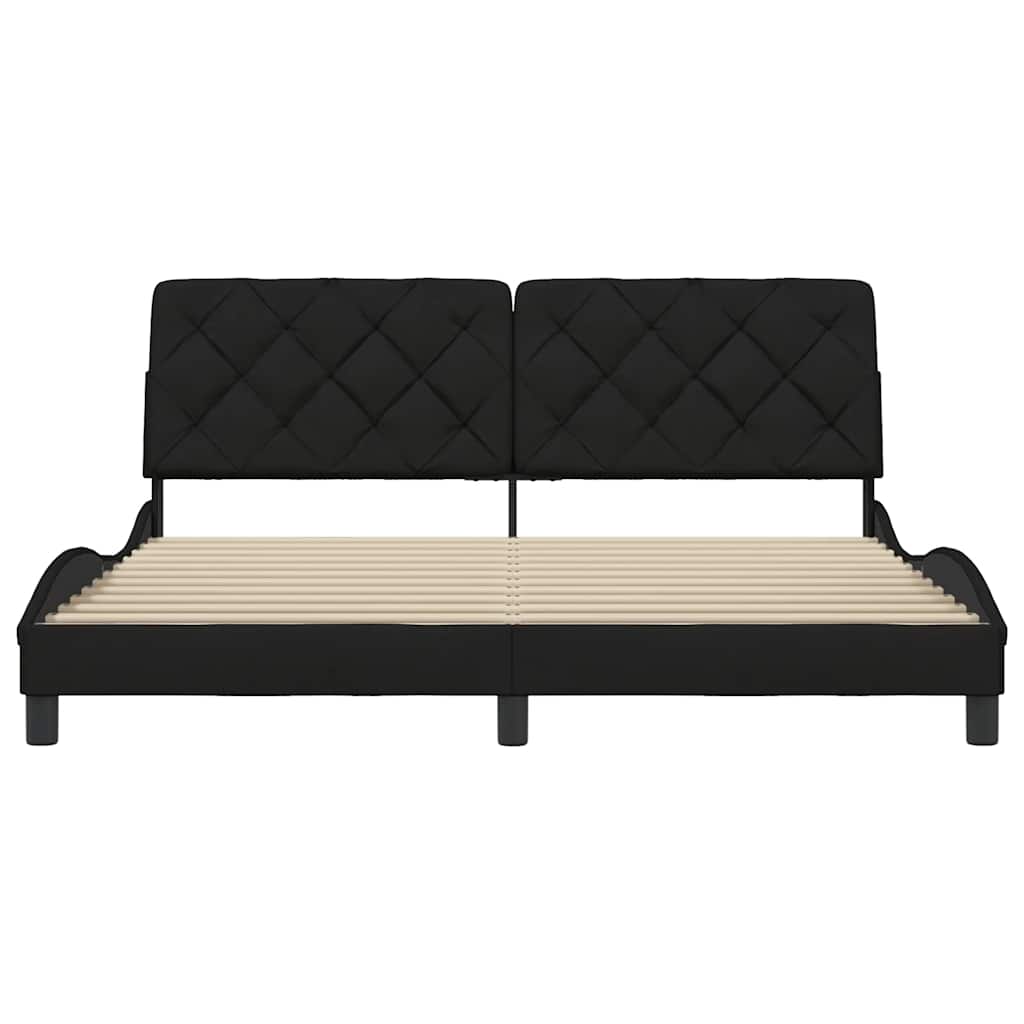 sengeramme uden madras 180x200 cm stof sort
