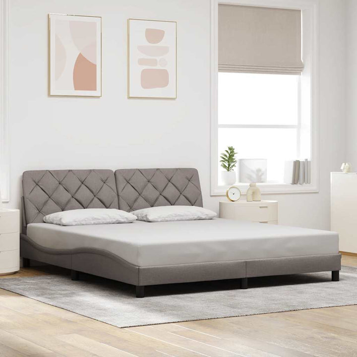 sengeramme uden madras 180x200 cm stof gråbrun