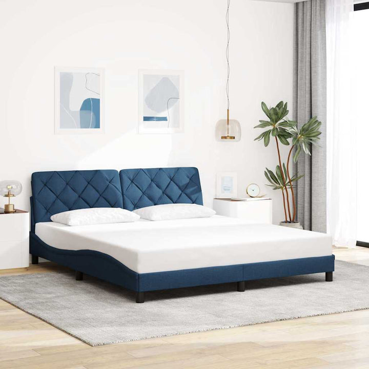 sengeramme uden madras 180x200 cm stof blå