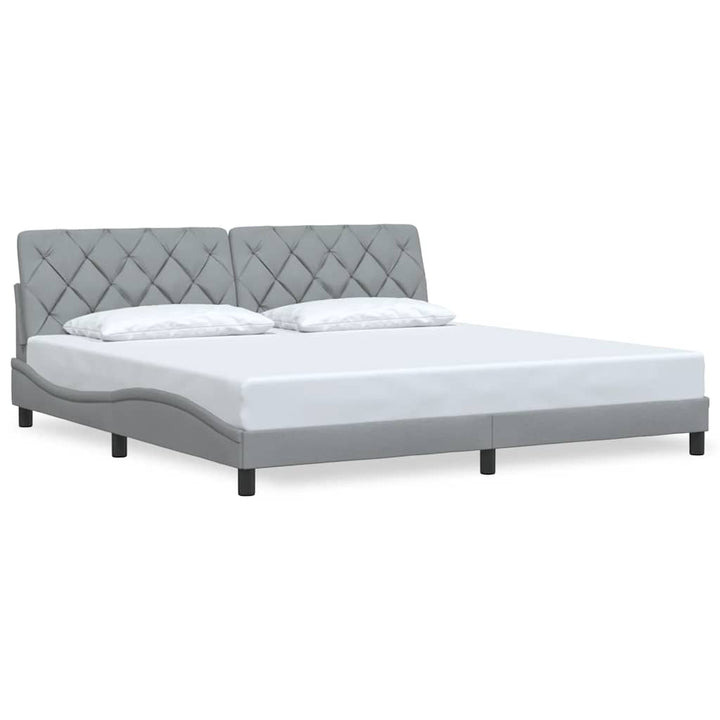 sengeramme uden madras 200x200 cm stof lysegrå