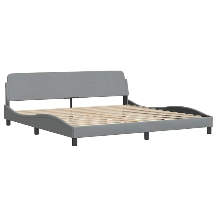 sengeramme uden madras 200x200 cm stof lysegrå