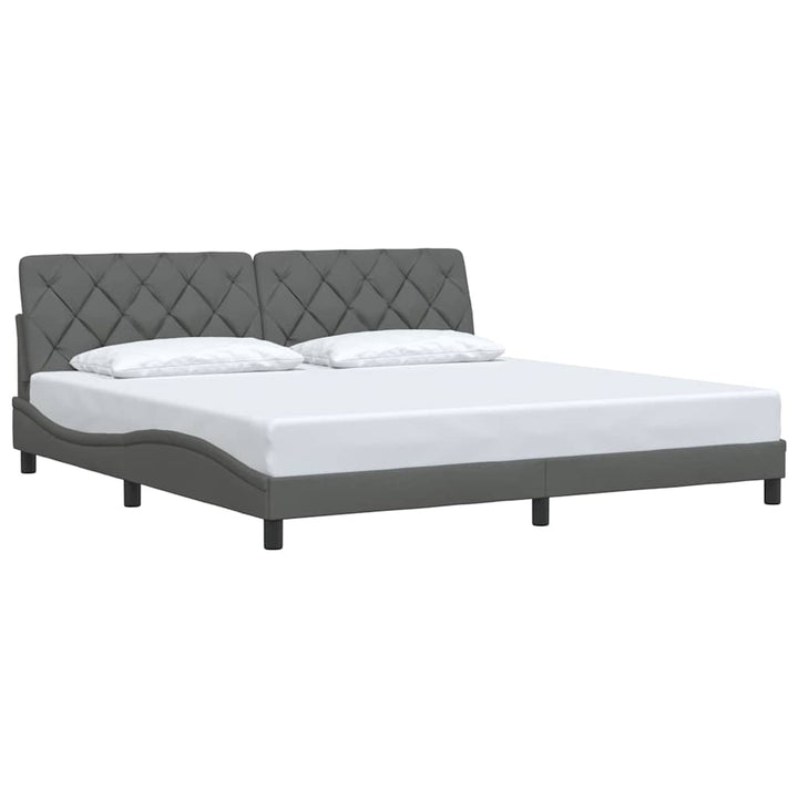 sengeramme uden madras 200x200 cm stof mørkegrå