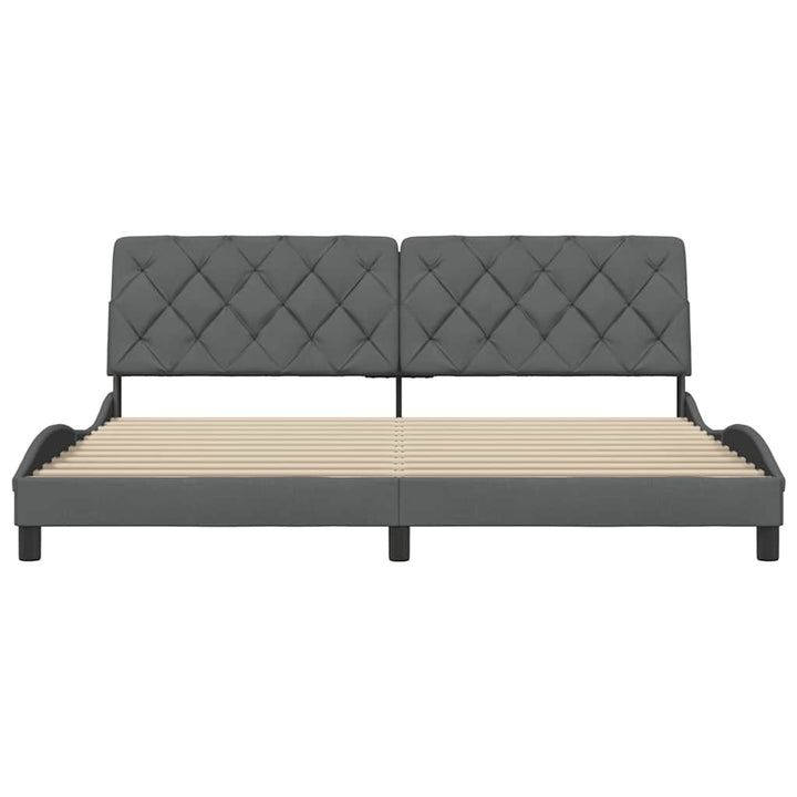sengeramme uden madras 200x200 cm stof mørkegrå