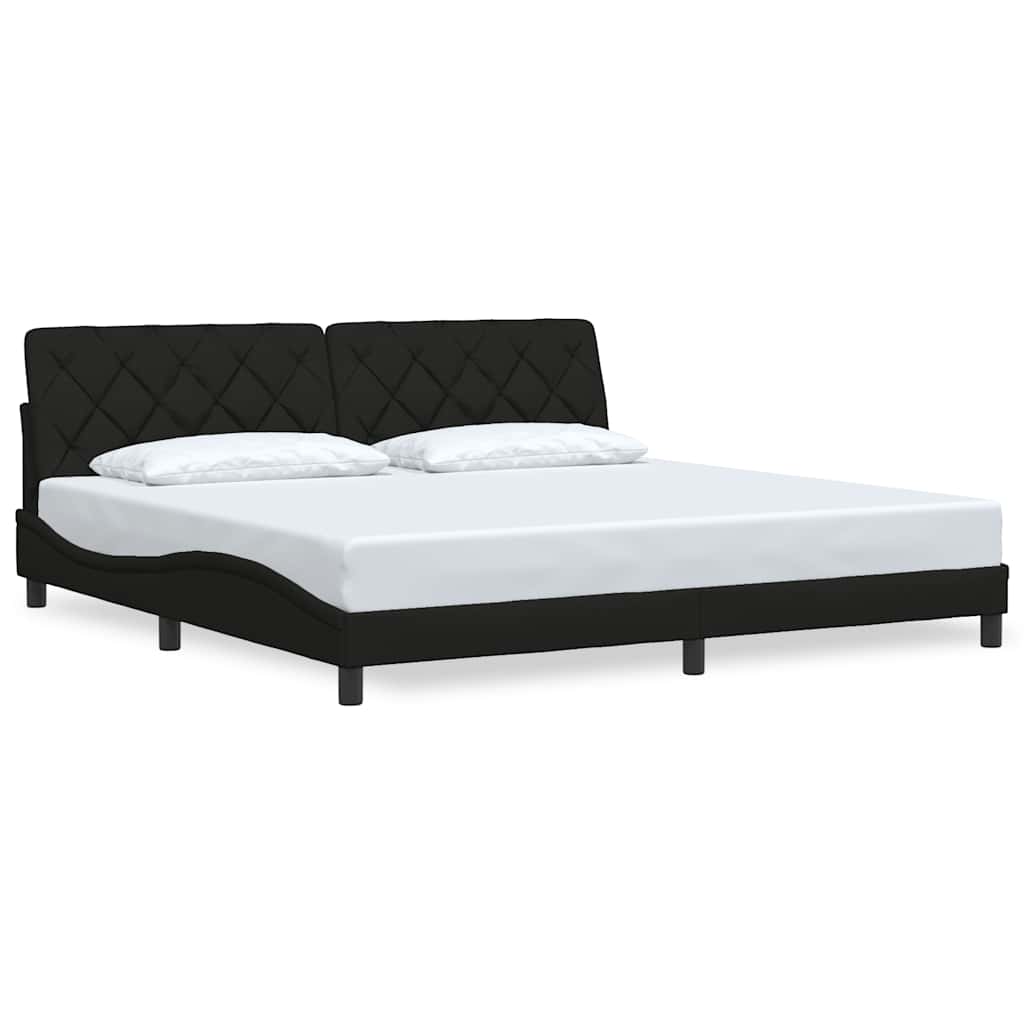 sengeramme uden madras 200x200 cm stof sort