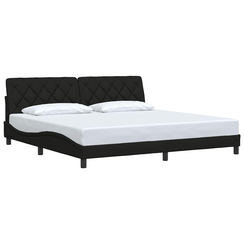 sengeramme uden madras 200x200 cm stof sort