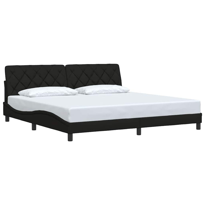 sengeramme uden madras 200x200 cm stof sort