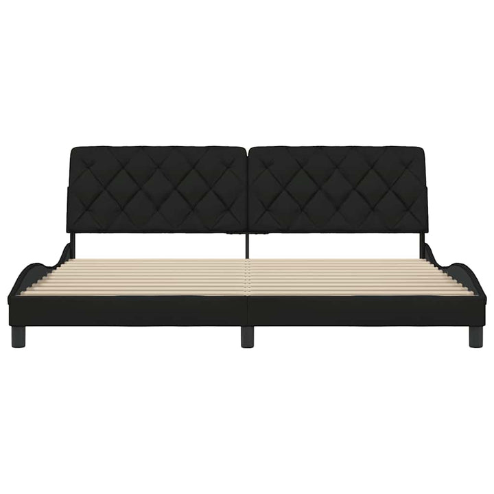 sengeramme uden madras 200x200 cm stof sort