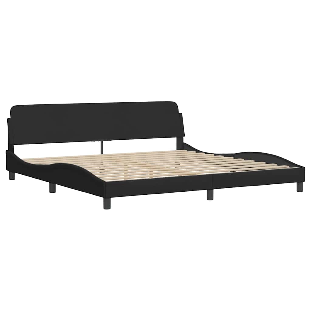 sengeramme uden madras 200x200 cm stof sort