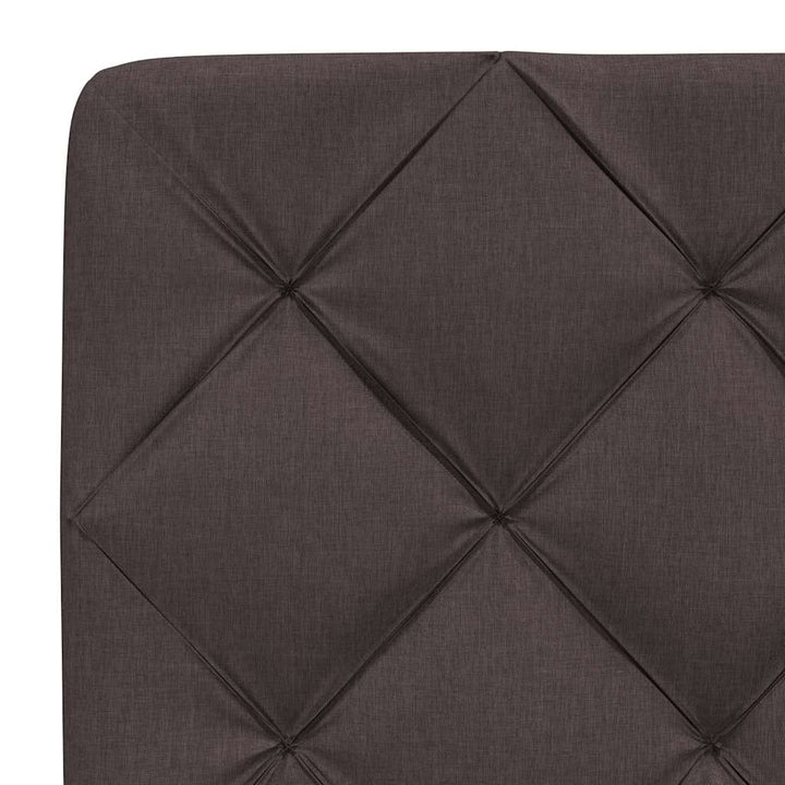 sengeramme uden madras 200x200 cm stof mørkebrun