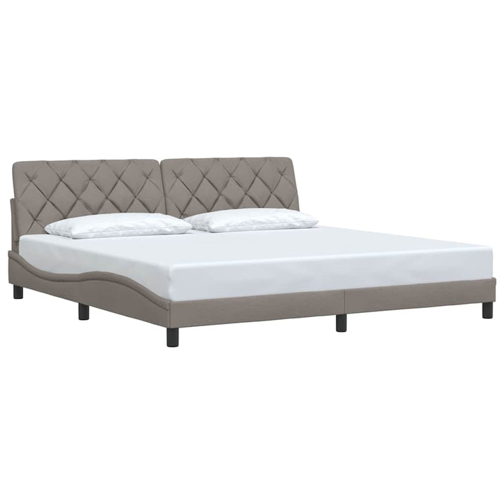 sengeramme uden madras 200x200 cm stof gråbrun