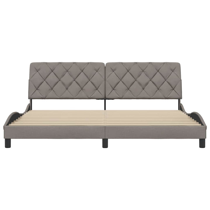 sengeramme uden madras 200x200 cm stof gråbrun