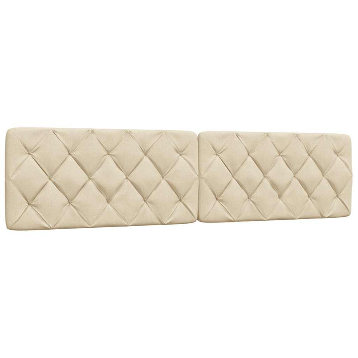 sengeramme uden madras 200x200 cm stof cremefarvet
